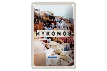 Signe de voyage en étain, 12x18cm, grèce, Mykonos, signe de vacances 1