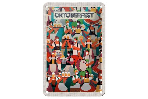 Blechschild Reise 12x18cm München Oktoberfest Bier Trommel Schild