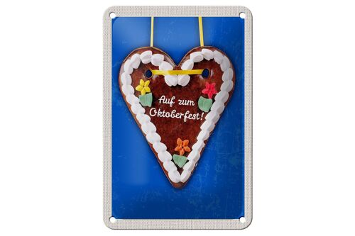 Blechschild Reise 12x18cm München Oktoberfest Lebkuchen Herz Schild