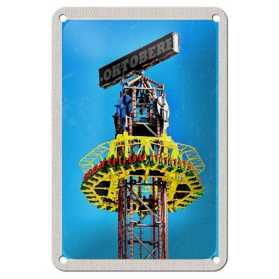 Blechschild Reise 12x18cm Oktoberfest München Kirmes Feier Schild