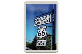 Panneau de voyage en étain, 12x18cm, USA, Amérique, Los Angeles, Route 66 1