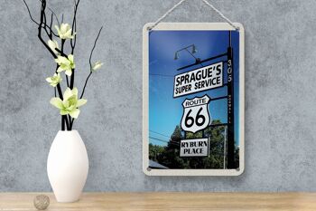 Panneau de voyage en étain, 12x18cm, USA, Amérique, Los Angeles, Route 66 4