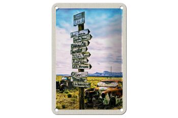 Panneau de voyage en étain, 12x18cm, Amérique, USA, Route 66, voiture Vintage, montagnes 1