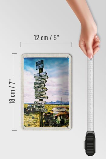Panneau de voyage en étain, 12x18cm, Amérique, USA, Route 66, voiture Vintage, montagnes 5