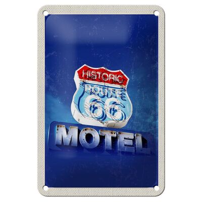 Blechschild Reise 12x18cm Amerika USA Route 66 Historic Motel Schild