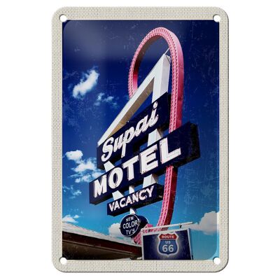 Blechschild Reise 12x18cm Amerika USA Route 66 Supai Motel Schild