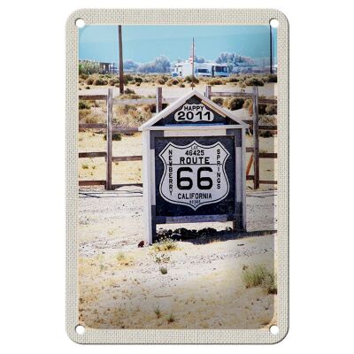 Targa in metallo da viaggio 12x18 cm America USA California 2011 Route 66 Sign