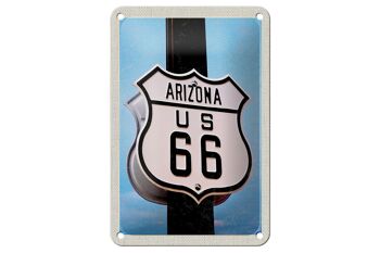 Panneau de voyage en étain, 12x18cm, Amérique, USA, Arizona, Road Route 66 1