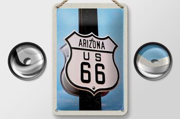 Panneau de voyage en étain, 12x18cm, Amérique, USA, Arizona, Road Route 66 2