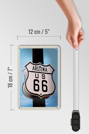 Panneau de voyage en étain, 12x18cm, Amérique, USA, Arizona, Road Route 66 5
