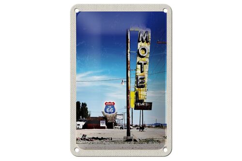 Blechschild Reise 12x18cm Amerika USA Route 66 Motel Wüste Schild