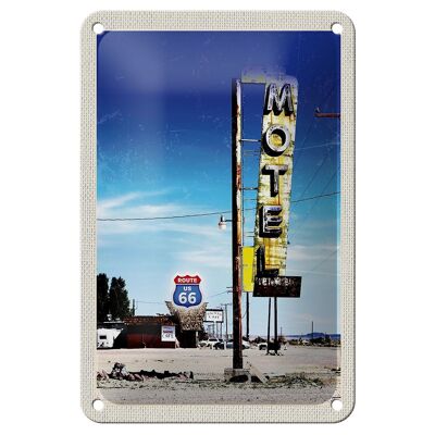 Blechschild Reise 12x18cm Amerika USA Route 66 Motel Wüste Schild