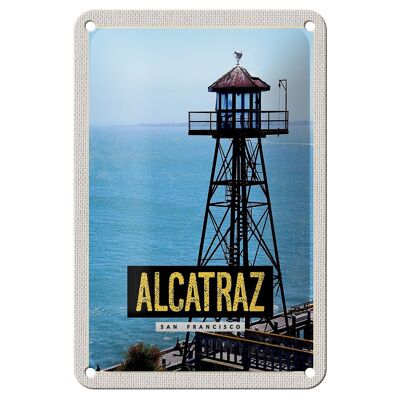 Cartel de chapa de viaje, 12x18cm, cartel de la torre del mar de San Francisco Alcatraz