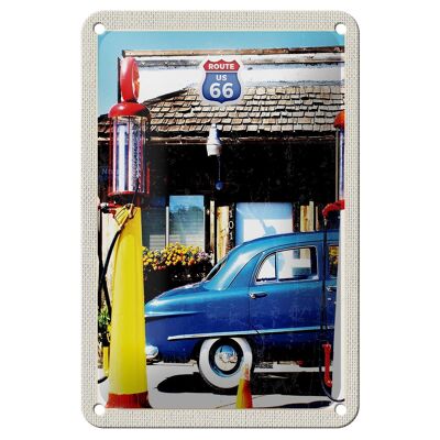Cartel de chapa de viaje, 12x18cm, señal de gasolinera America Chicago Route 66