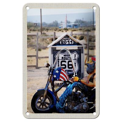 Blechschild Reise 12x18cm Amerika Route 66 Biker California Schild