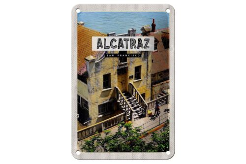 Blechschild Reise 12x18cm Alcatraz San Fancisco Meer Urlaub Schild