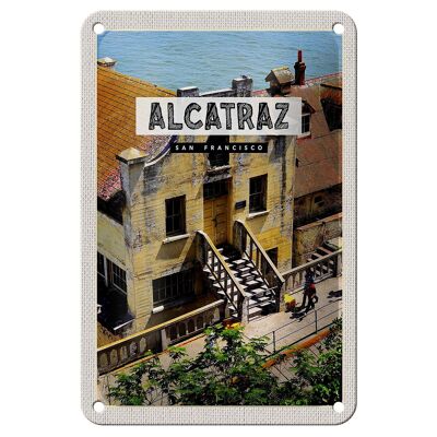 Targa in metallo da viaggio 12x18 cm Alcatraz San Fancisco Sea Vacation Sign