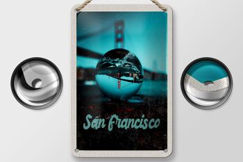 Panneau de voyage en étain, 12x18cm, pont de San Francisco, panneau de voyage Sea Kurgel 2