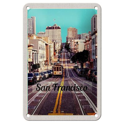 Targa in metallo da viaggio, 12 x 18 cm, targa del tram di San Francisco City Street