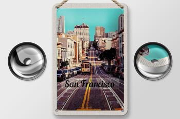 Panneau de voyage en étain, 12x18cm, panneau de tramway de rue de la ville de San Francisco 2