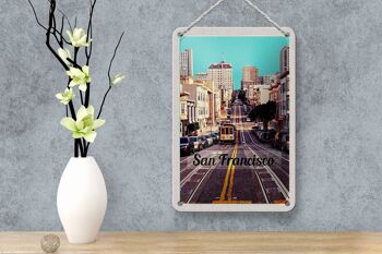 Panneau de voyage en étain, 12x18cm, panneau de tramway de rue de la ville de San Francisco 4