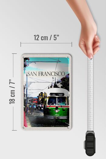 Panneau de voyage en étain 12x18cm, panneau de tramway pour personnes de San Francisco 5