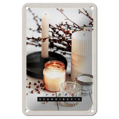 Tin sign travel 12x18cm Scandinavia scented candles table decoration