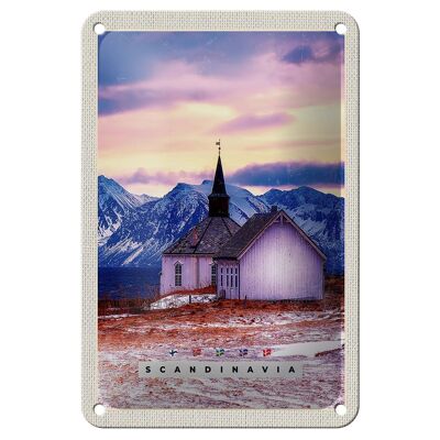 Targa in metallo da viaggio 12x18 cm Scandinavia Nature House Merr Mountains Sign