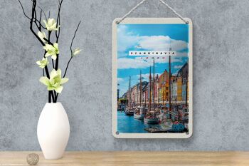 Panneau de voyage en étain 12x18cm, panneau de voyage en bateau scandinave, vacances, mer 4