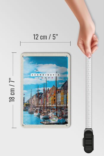 Panneau de voyage en étain 12x18cm, panneau de voyage en bateau scandinave, vacances, mer 5