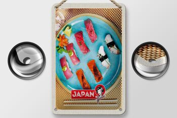 Signe en étain de voyage 12x18cm, japon, asie, poissons, plats à Sushi, signe d'algues 2