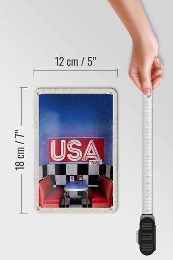 Panneau de voyage en étain 12x18cm, panneau de restauration rapide de Restaurant américain pour dîner 5