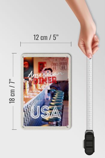 Panneau de voyage en étain 12x18cm, panneau de vacances pour dîner, Restaurant, amérique et états-unis 5