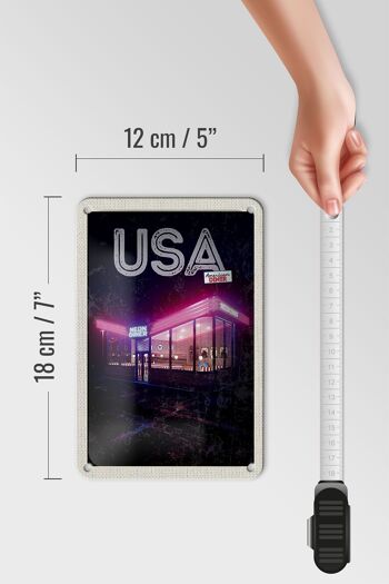Panneau de voyage en étain 12x18cm, panneau de dîner américain, Restaurant de nuit 5