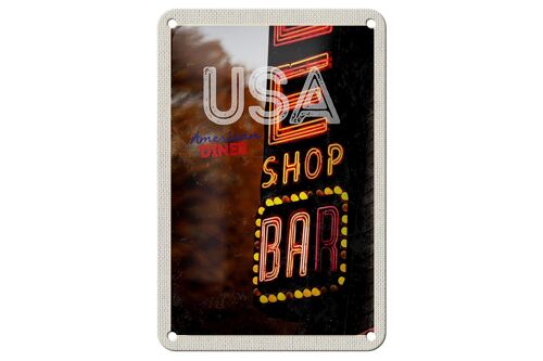 Blechschild Reise 12x18cm Amerika USA Bar Shop Diner feiern Schild