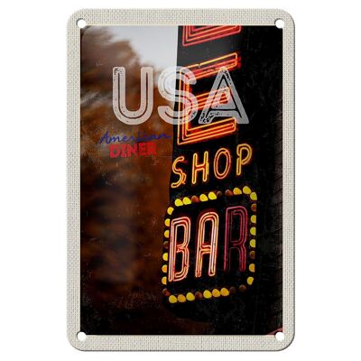 Blechschild Reise 12x18cm Amerika USA Bar Shop Diner feiern Schild