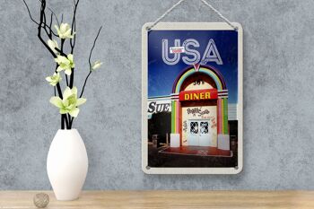Panneau de voyage en étain 12x18cm, panneau de Restaurant américain Peggy Sues 4