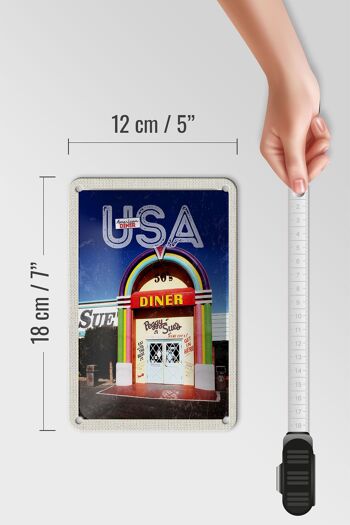 Panneau de voyage en étain 12x18cm, panneau de Restaurant américain Peggy Sues 5