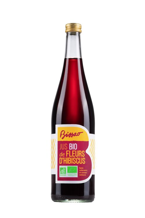 Jus bio de fleurs d'hibiscus 75cl