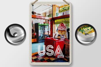 Panneau de voyage en étain, 12x18cm, pour dîner américain, Restaurant, musique, nourriture 2