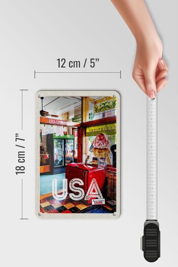 Panneau de voyage en étain, 12x18cm, pour dîner américain, Restaurant, musique, nourriture 5