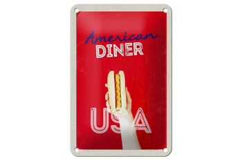 Panneau de voyage en étain 12x18cm, panneau de plat de restauration rapide pour Hot Dog américain et américain 1