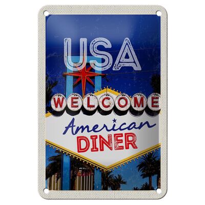 Targa in metallo da viaggio 12x18 cm America Los Angeles Arcade Party Sign
