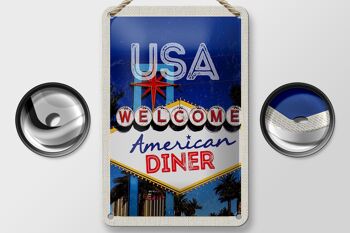 Panneau de voyage en étain, 12x18cm, panneau de fête d'arcade américain Los Angeles 2