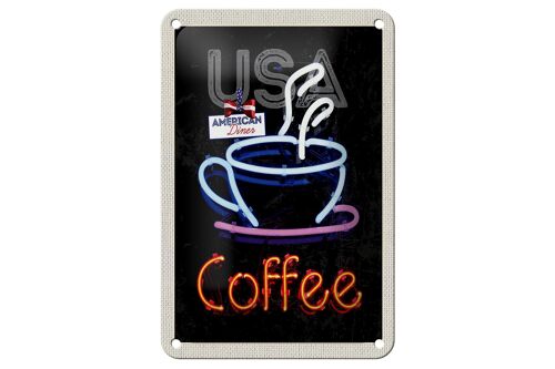 Blechschild Reise 12x18cm USA Amerika Kaffee Tee Kuchen Urlaub Schild