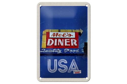 Blechschild Reise 12x18cm Amerika Meer Diner Restaurant Gericht Schild
