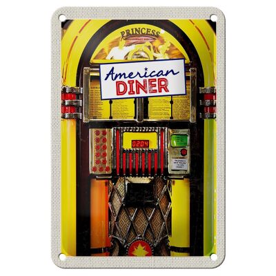 Cartel de chapa de viaje, 12x18cm, caja de música de América, EE. UU., cartel de baile de cena