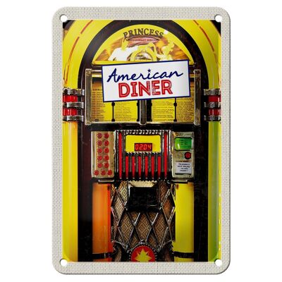 Targa in metallo da viaggio 12x18 cm America USA Carillon Diner Dancing Sign