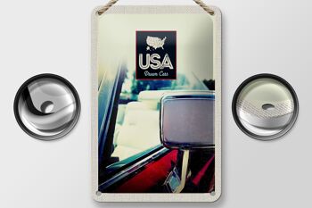 Panneau de voyage en étain 12x18cm, miroir de véhicule américain, panneau de peinture rouge 2