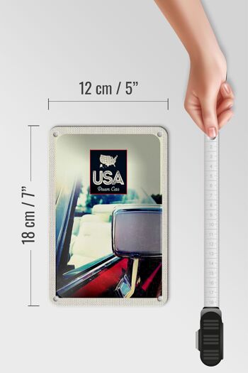 Panneau de voyage en étain 12x18cm, miroir de véhicule américain, panneau de peinture rouge 5